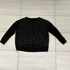 Betsey Johnson Black Floral Crew Neck Sweater